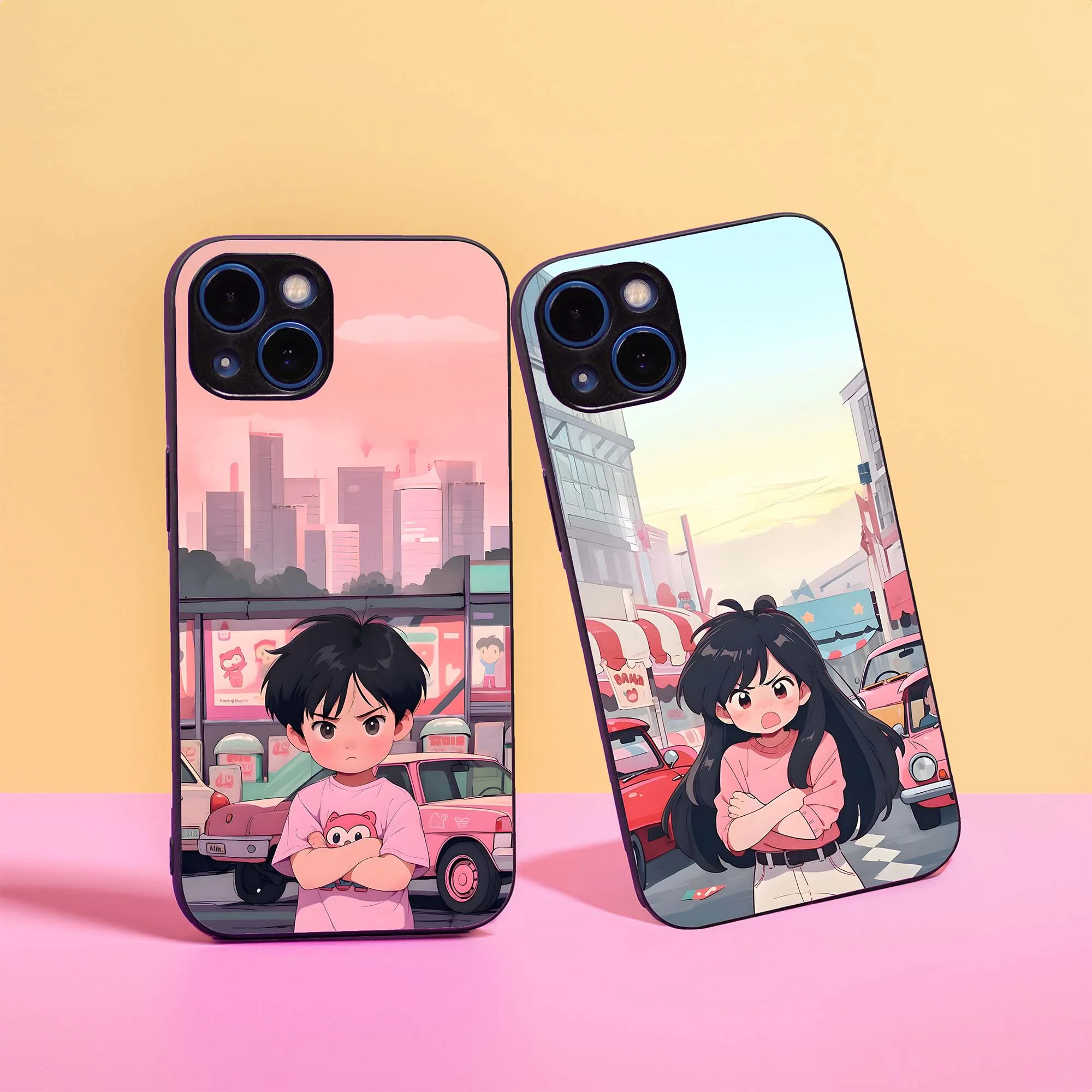Angry Bird Couple Glass Case