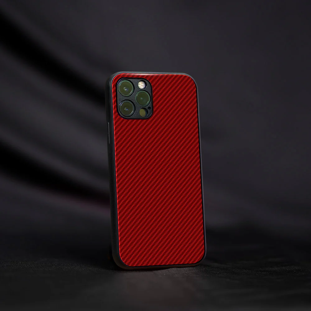 Crimson Carbon Fibre Glass Case