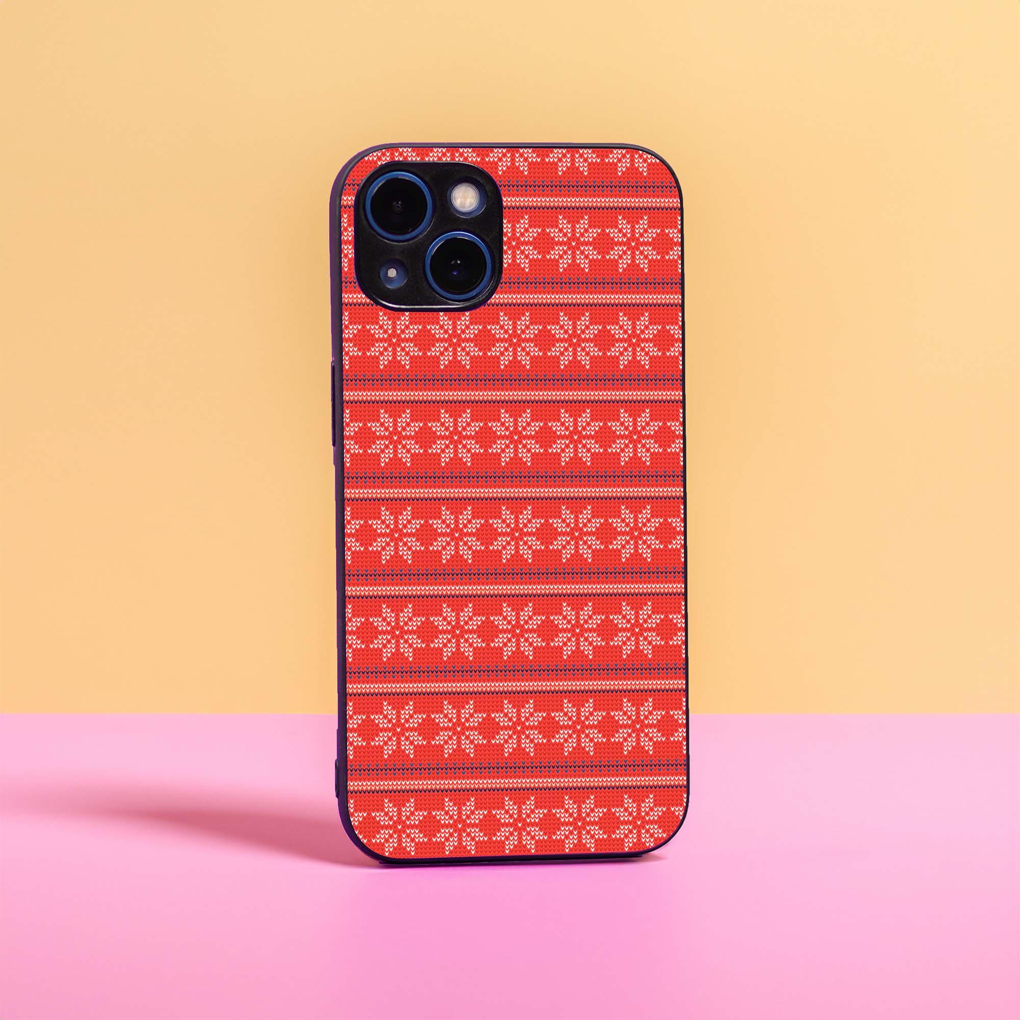 Merry vibes Knitted pattern glass case