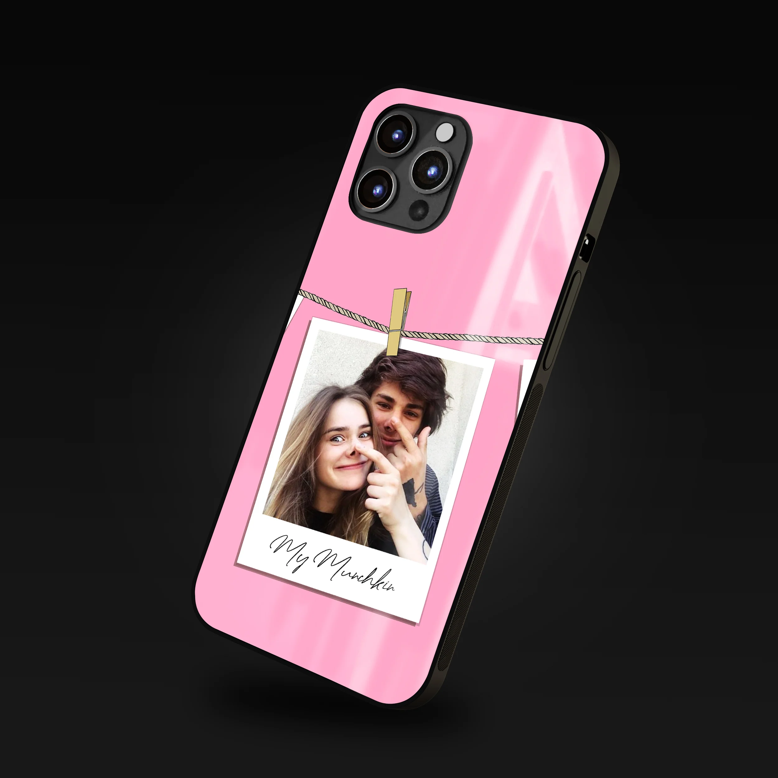 Instant Memory Photo Clip Frame Customized Phone Glass Case - Image 4