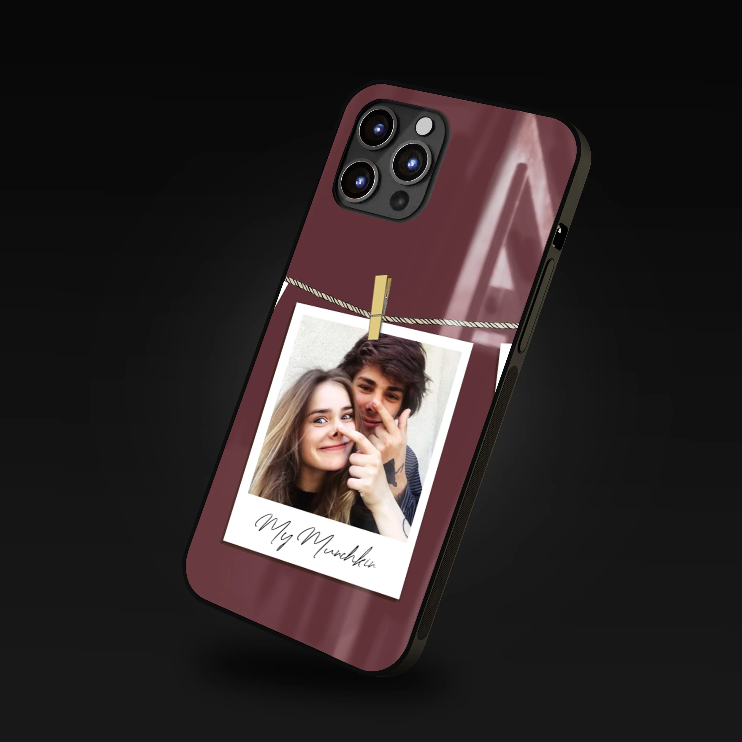Instant Memory Photo Clip Frame Customized Phone Glass Case - Image 9