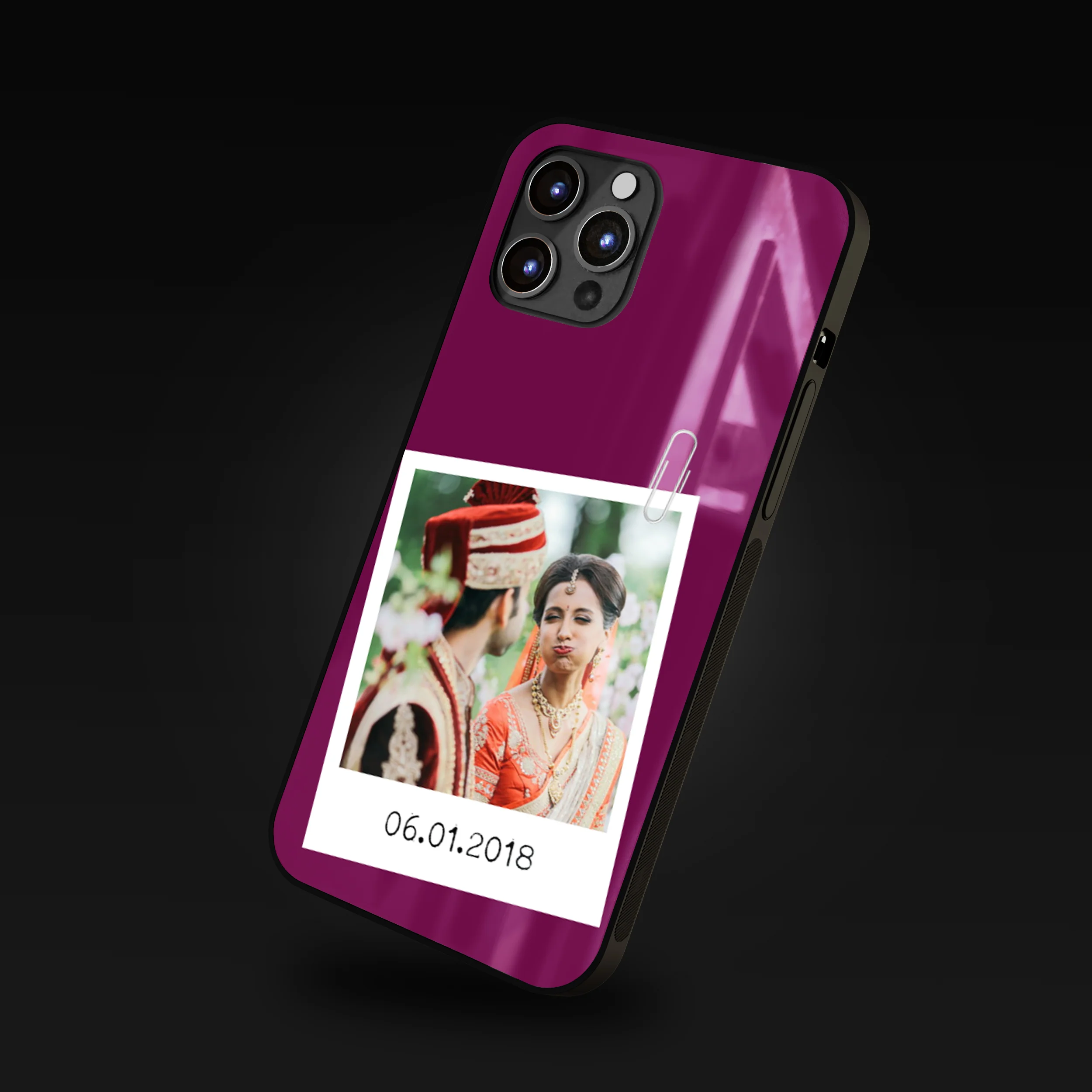 Personalized Photo Phone Glass Case with Customized Year - Image 12