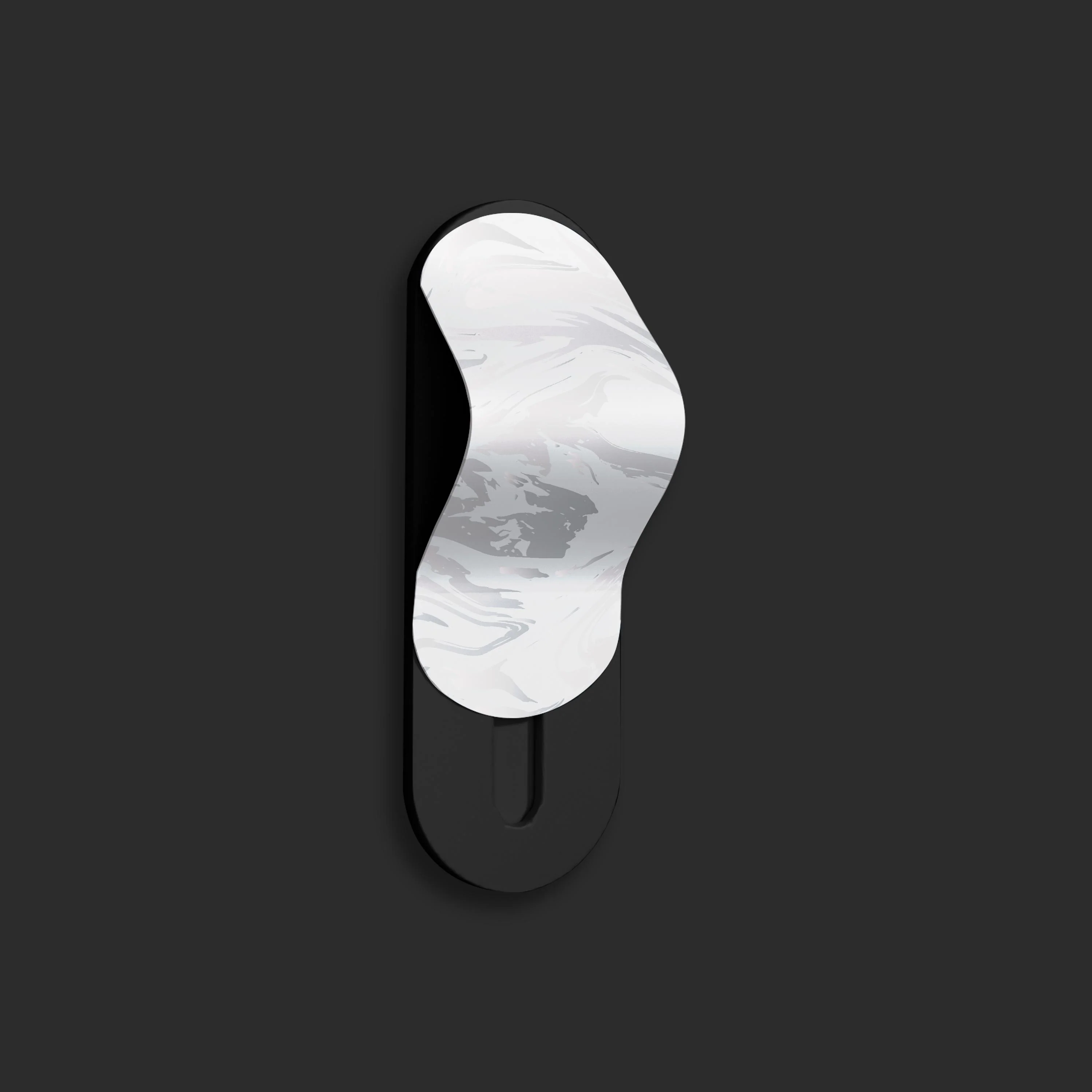 Shimmery White Marble Print Gripper - Image 2