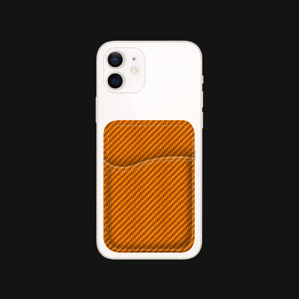 Tangerine Orange Carbon Fibre Wallet