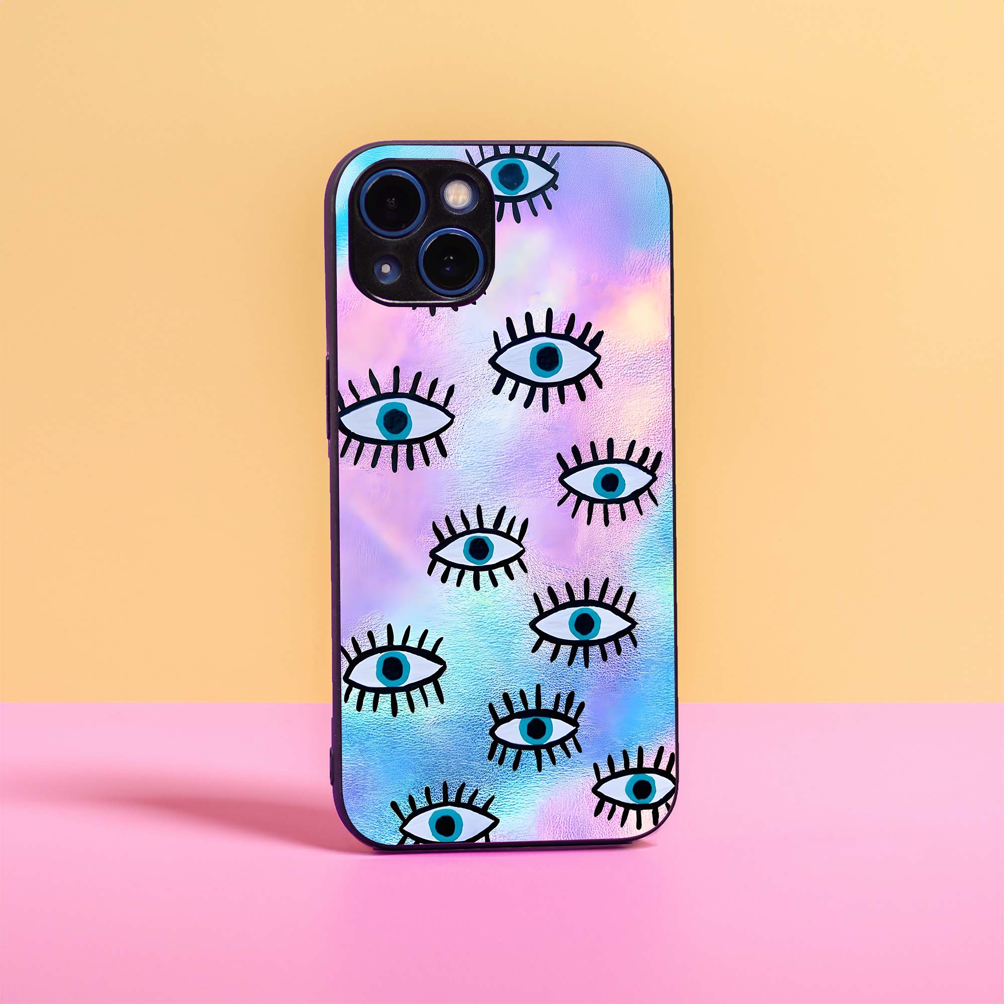 Textured Evil eye Glass Case
