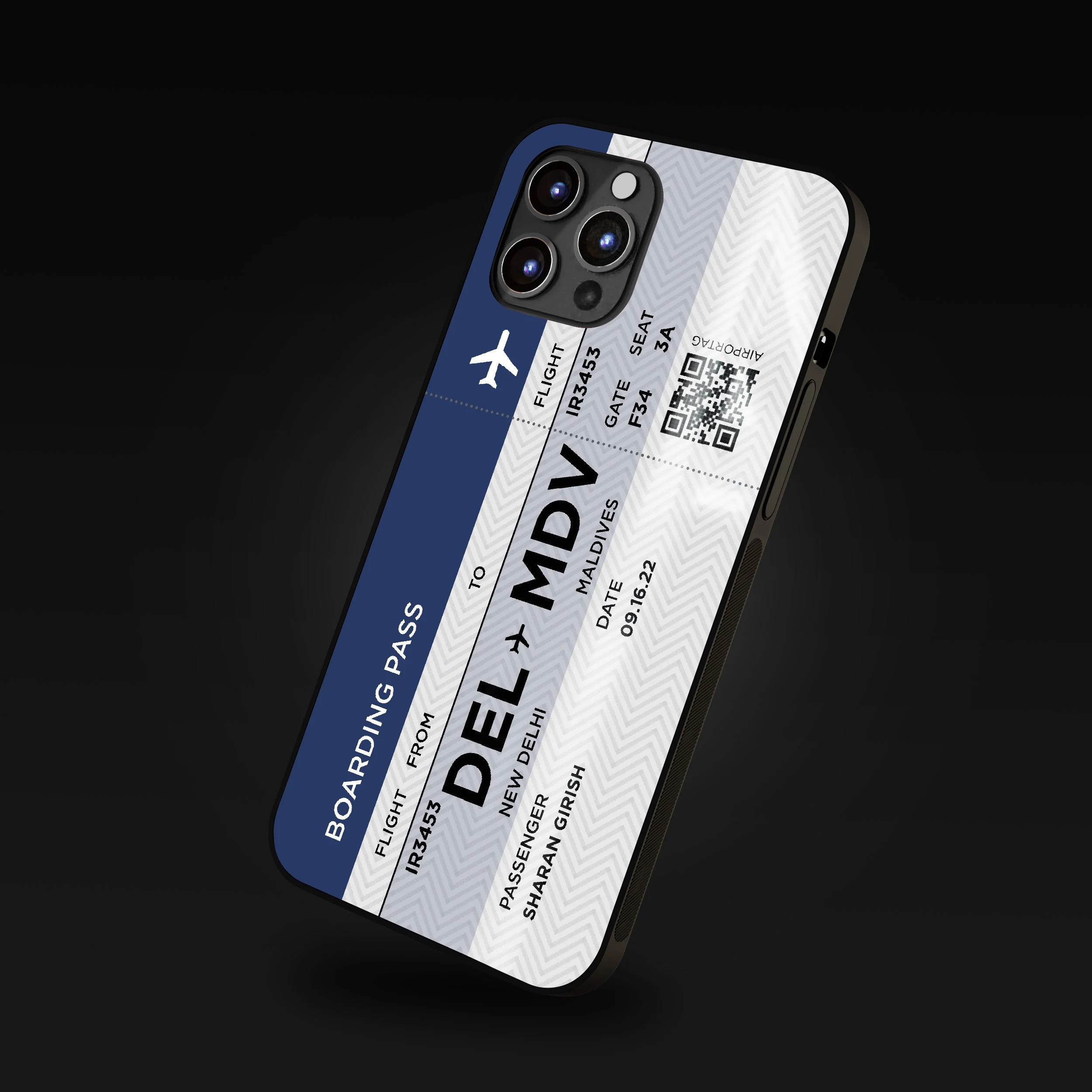 Ticket To Freedom Name Glass Case - Image 3