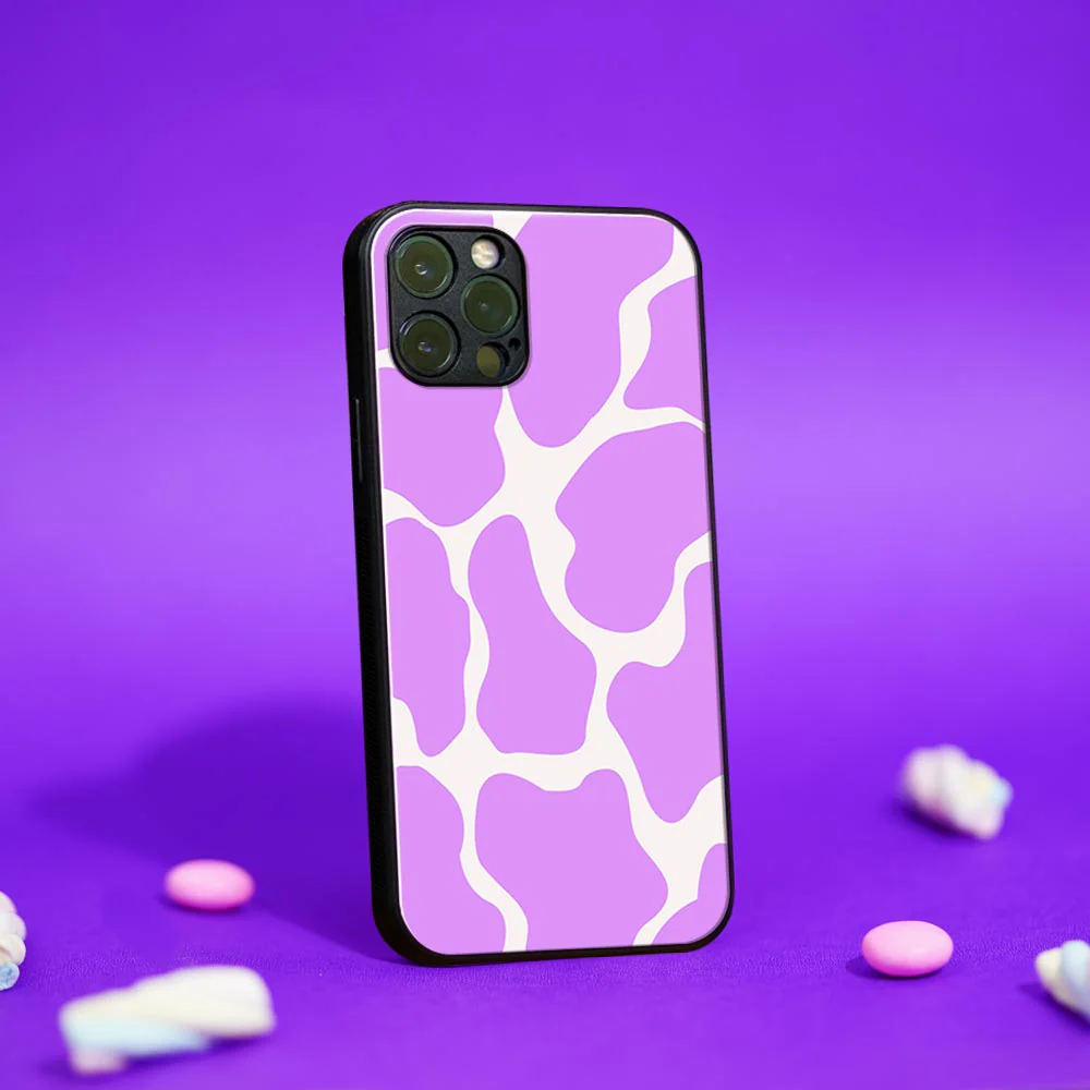 Y2K Cow Print Glass case - Image 6
